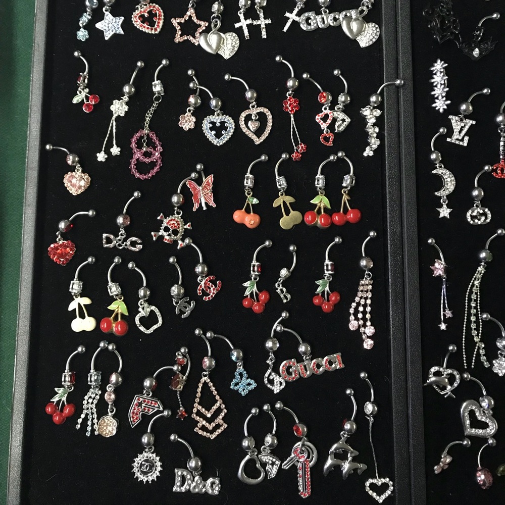 Silver silver  bellybutton rings $15 each